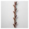 Modern Solid Bamboo Wall-Mounted Coat Rack with Hooks view 1