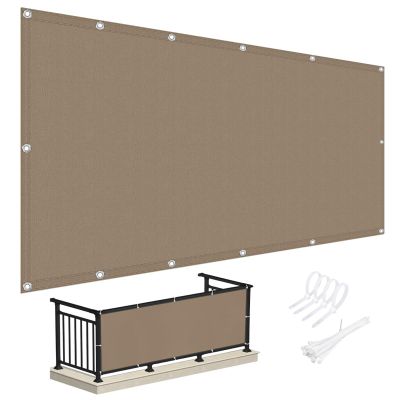Chivivi Weatherproof Balcony Privacy Screen, Opaque UV-Resistant Balcony and Patio Cover with Cable Ties
