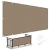 Chivivi Weatherproof Balcony Privacy Screen, Opaque UV-Resistant Cover with Cable Ties view 1