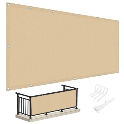 Chivivi Weatherproof Balcony Privacy Screen, UV-Resistant, Opaque, No-Drill Installation