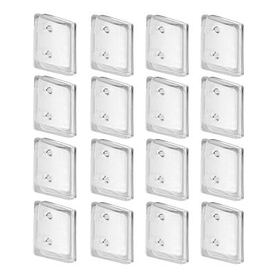 16-Piece Transparent Waterproof Wall Clips for Dorms, Apartments, Gyms and Pool Areas