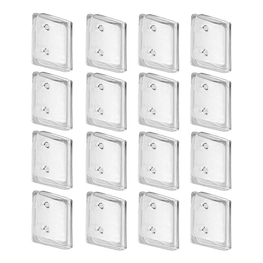 16-Piece Transparent Waterproof Wall Clips for Dorms, Apartments, Gyms and Pool Areas