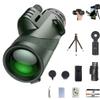 Stscope 360 Monocular Set, 80x100 HD Monocular Telescope with BAK4 Prism, FMC Lens, Smartphone Adapter and Tripod, Green view 1
