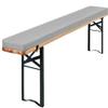 ELYSYSRL Outdoor Beer Bench Cushion, Light Gray, 110 x 30 x 3 cm view 1