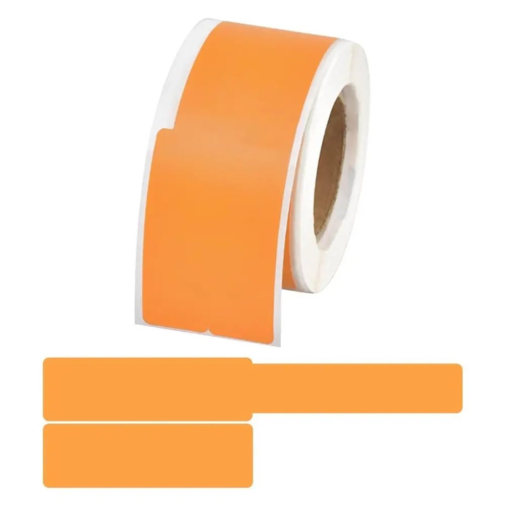 Self-Adhesive Cable Labels, Roll of 100, Waterproof Wire Markers, Orange