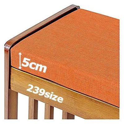 Garden Bench Cushion, Orange, 55 x 160 cm