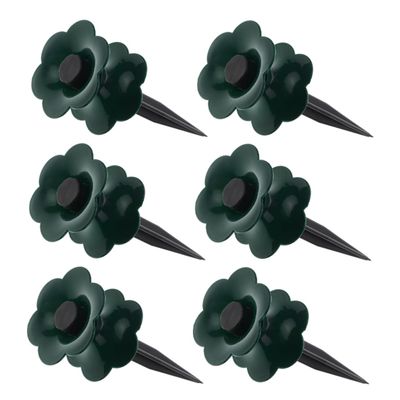 TOGEVAL Garden Hose Guide Stakes, 6-Piece Set, Durable PP, Versatile Design