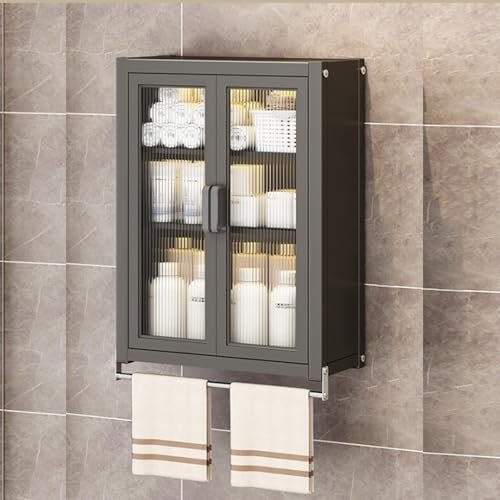 Wall-Mounted Bathroom Storage Cabinet with Acrylic Door