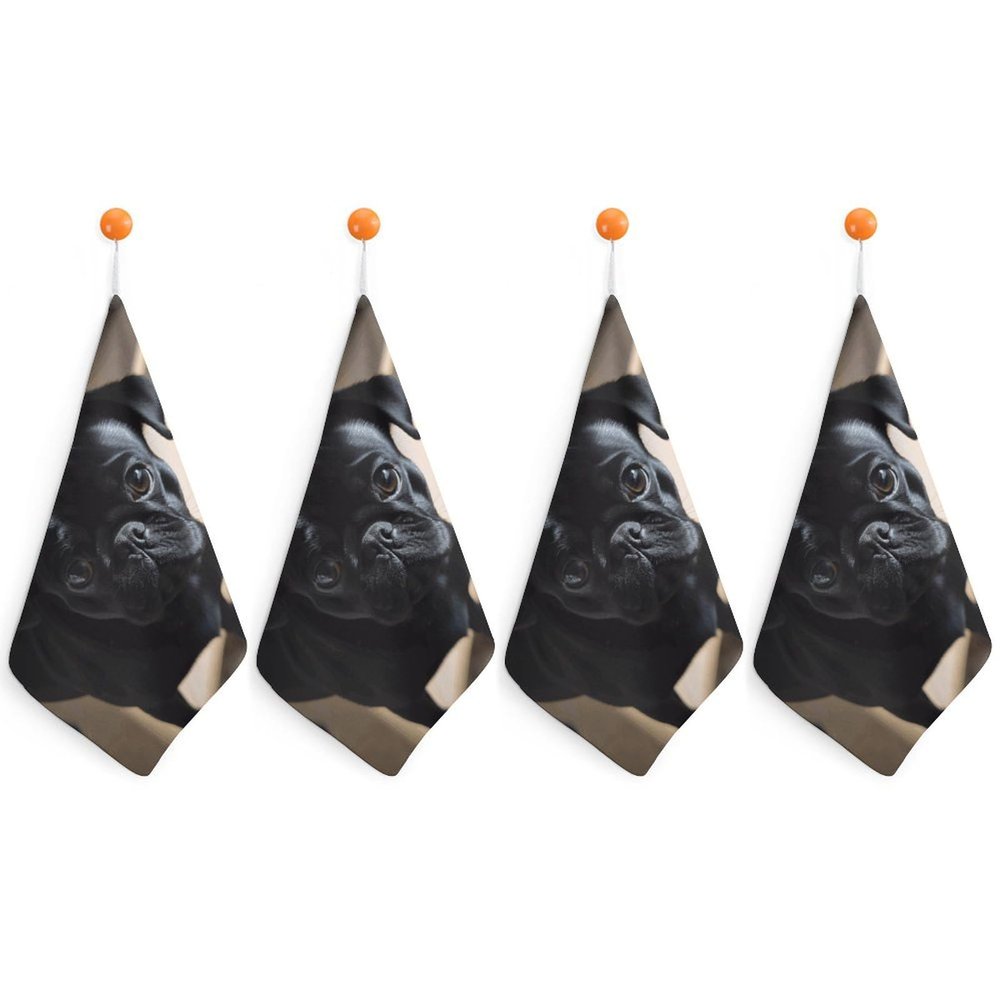 Pug Kitchen Towels, Highly Absorbent Microfiber Dish Towels