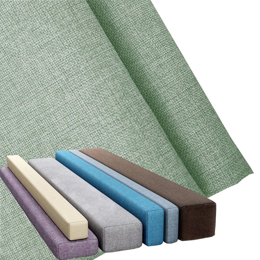 moismk Bed Gap Filler Cover, Zippered Removable Linen Mattress Extension Cover, Light Green, 140 x 15 x 15 cm