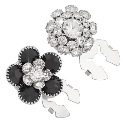 WADORN 2 Style Rhinestone Button Covers Cufflinks