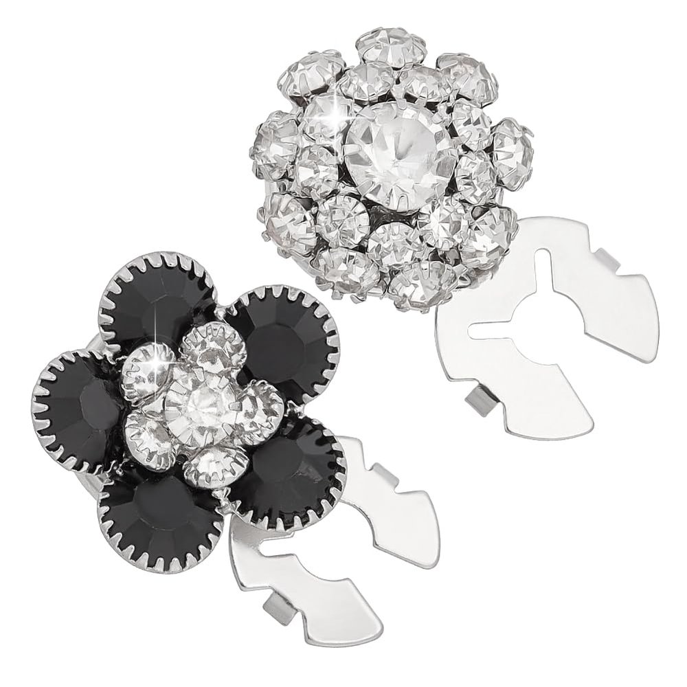 WADORN 2 Style Rhinestone Button Covers Cufflinks