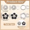 WADORN 2 Style Rhinestone Button Covers Cufflinks view 3