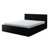 A&J MbelLand VIGI Upholstered Bed 140 x 200 cm with Mattress, Slatted Base and Storage Box, Black view 2