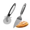 BigKego 2-Piece Stainless Steel Pizza Cutter Set view 1