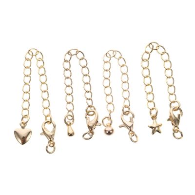 OSALADI 4-Pack Gold Copper Extension Chains for Necklaces and Bracelets