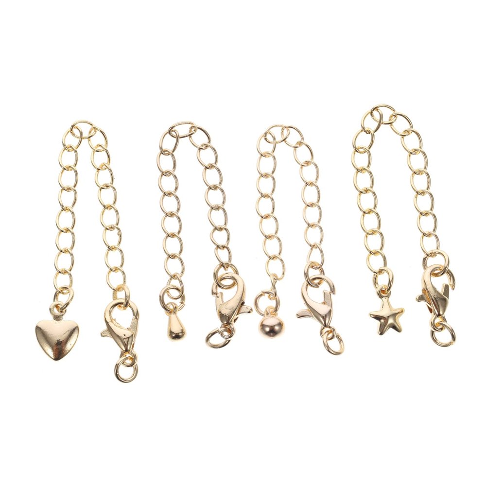 OSALADI 4-Pack Gold Copper Extension Chains for Necklaces and Bracelets