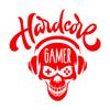 Engraved Sticker, Hardcore Scary Skull Gamer Game Room, 36 x 36.2 cm, Artistic Wall Art, RoseRed view 1
