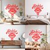 Engraved Sticker, Hardcore Scary Skull Gamer Game Room, 36 x 36.2 cm, Artistic Wall Art, RoseRed view 2