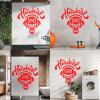Engraved Sticker, Hardcore Scary Skull Gamer Game Room, 36 x 36.2 cm, Artistic Wall Art, RoseRed view 4
