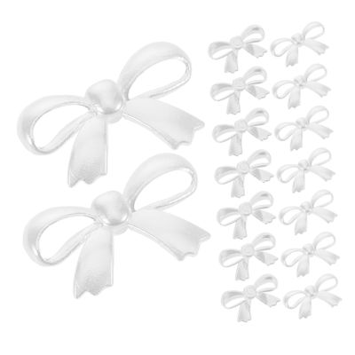 FONDOTIN 30 Pcs Cute White Bow Charms