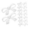 FONDOTIN 30 Pcs Cute White Bow Charms view 1