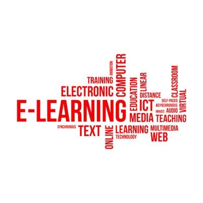 Vinyl Wall Sticker Decor Word Cloud E-Learning 45 x 80.2 cm Customizable Rose Red