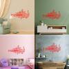 Vinyl Wall Sticker Decor Word Cloud E-Learning 45 x 80.2 cm Customizable Rose Red view 3