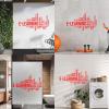 Vinyl Wall Sticker Decor Word Cloud E-Learning 45 x 80.2 cm Customizable Rose Red view 4