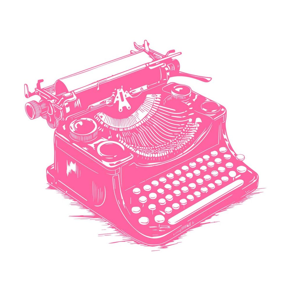 Fine-Carving Sticker, Hand-Sketched Drawing, 68 × 78 cm, Customizable, Pink