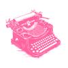 Fine-Carving Sticker, Hand-Sketched Drawing, 68 × 78 cm, Customizable, Pink view 1