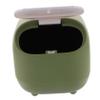 Cabilock Small Green ABS Wastebasket, Reusable and Durable, Slim Desktop Trash Can for Bathroom and Kitchen view 1