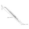Housoutil Ergonomic Non-Slip Stainless Steel Precision Tweezers for Jewelry Making and Electronics, Silver view 3