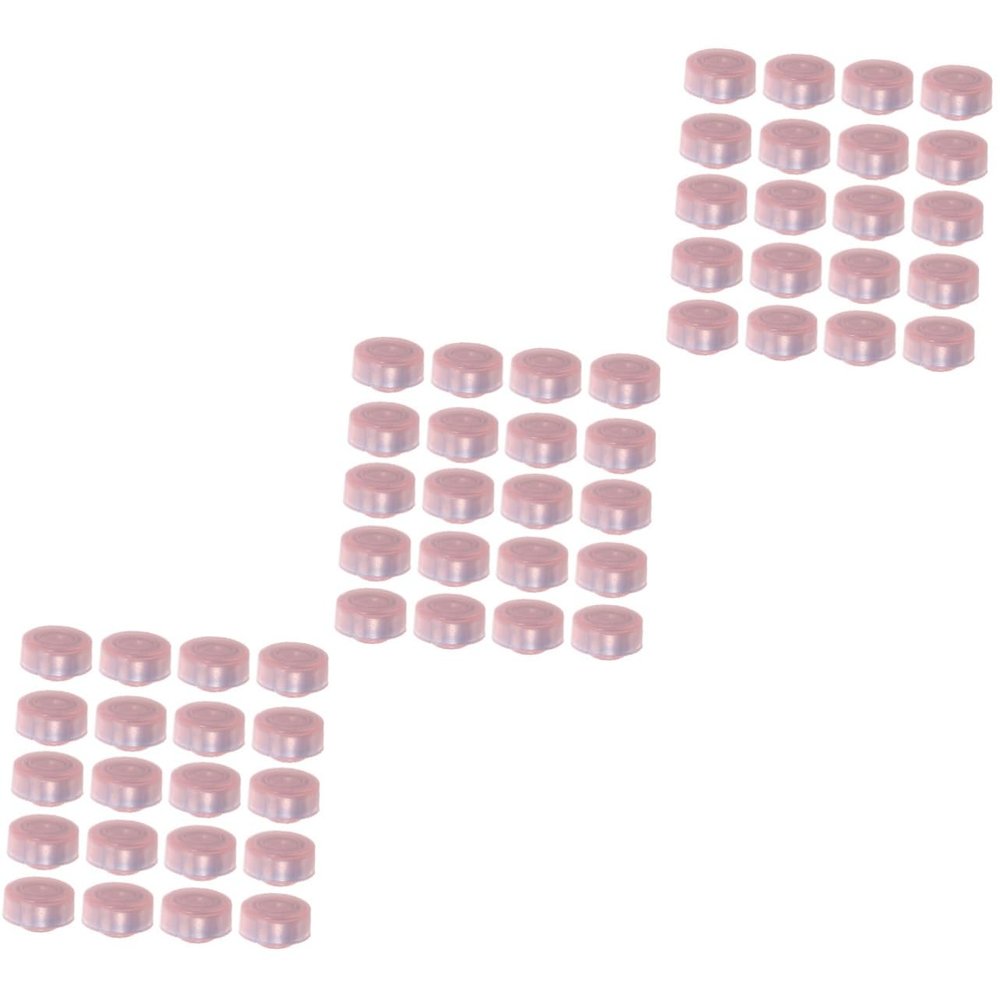 PACKOVE 3 Sets Rotating Bearing Bases for Hairpins, Pink Iron, 20 Pieces Each