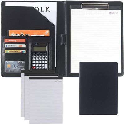 A4 Portfolio Folder with Clipboard, Black