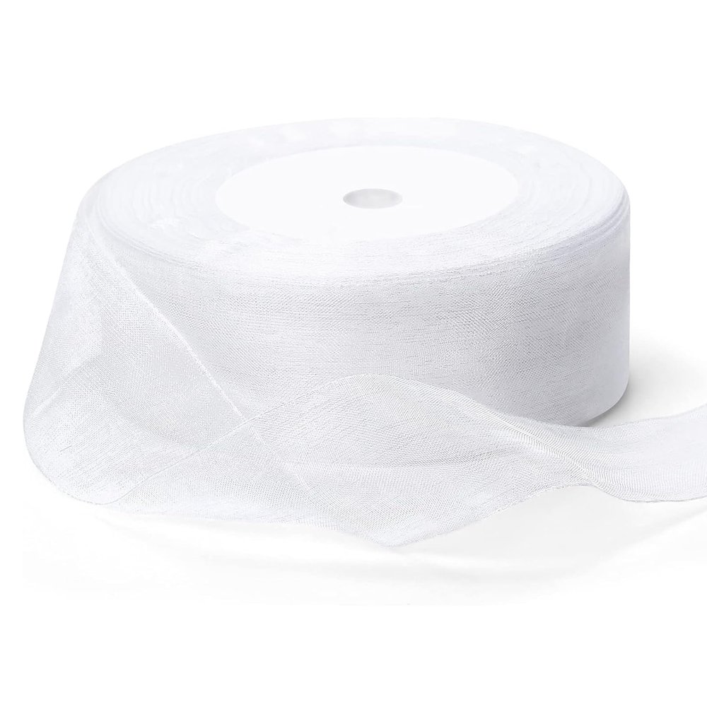 White Organza Ribbon, 45M