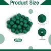 WEWAYSMILE 20 pcs 15 mm Silicone Beads for Keychain Making (Dark Green) view 2