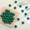 WEWAYSMILE 20 pcs 15 mm Silicone Beads for Keychain Making (Dark Green) view 3