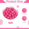 WEWAYSMILE 20 pcs 15 mm Silicone Beads for Keychain Making (Dark Pink) view 2