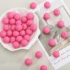 WEWAYSMILE 20 pcs 15 mm Silicone Beads for Keychain Making (Dark Pink) view 3