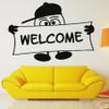 “Welcome Words” Wall Decal, Cartoon Pattern, Vinyl, 30 x 43 cm view 1