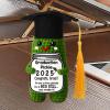 Handmade Crochet Toy - Knitted Cucumber with 5 Color Tassels view 3