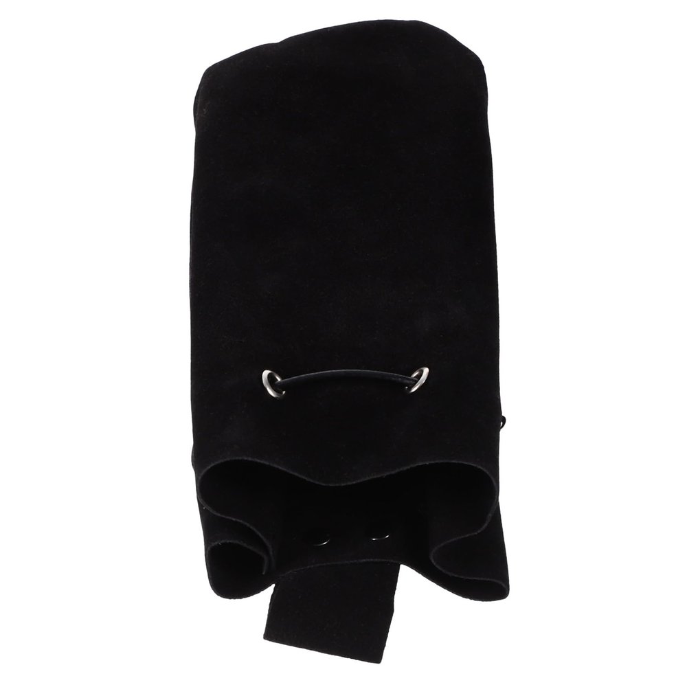 Veemoon Medieval Renaissance Cosplay Belt Pouch, Black Fur, Reversible