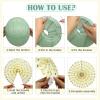 17-Piece Party Decoration Set with Hanging Paper Lanterns and Honeycomb Paper Fans for Women, Sage Green view 3