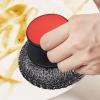 Pot & Pan Brush, Stainless Steel Dish Brush with Handle view 3