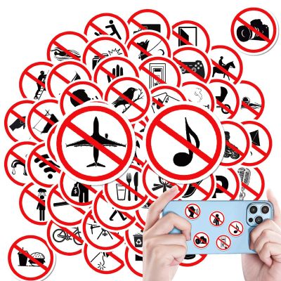 Ban Stickers - 50 Waterproof Stop Stickers