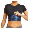 GOUJIAN Women's Short-Sleeve Sauna Shapewear Top, 4XL view 1