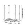 MWAYOYTE Wine Rack, Ceiling-Mounted Wine Glass Holder and Wall-Mounted Bottle Rack view 2