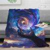 kaiyun Spiral-Shaped Black Hole 60 x 80 Inch (150 x 200 cm) Sofa Blanket, Purple Clouds Throw for Beds view 2