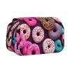YQxwJL Donut-Print Pencil Case with Zipper, Large Capacity, for School and Home view 1